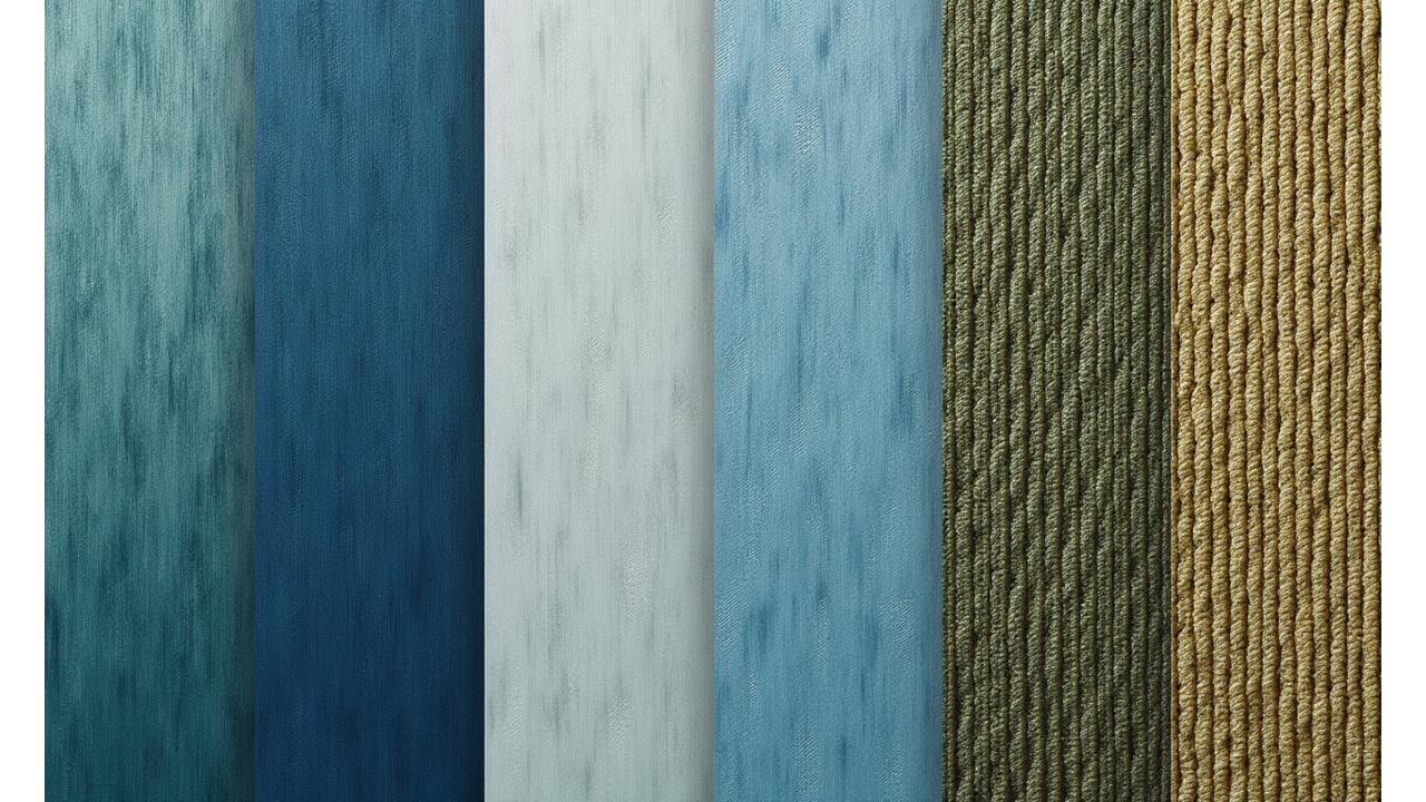 Galleri med biophilic mønstre, digitalt genererte teksturer og håndlagde overflater